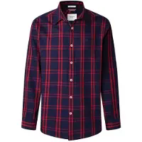 Pepe Jeans for man. PM3090839 Conrad navy shirt (L), Casual, Cotton, Long sleeve