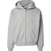 Weekday Loose Fit Zip Hoodie - Grey - M