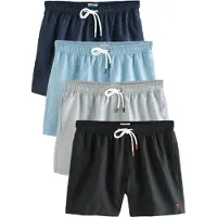 Next Uimashortsit 'Essential' marine / vaaleansininen / harmaa / musta