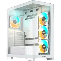 Gigabyte C500 PANORAMIC STEALTH, Midi Tower, PC, Valkoinen, ATX, Mini-ATX, Mini-ITX, Lasi, Muovi, Terästä, Pelaaminen (GB-C500PI ST)