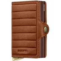 Secrid Twinwallet Emboss Lines+ korttikotelo, konjakki