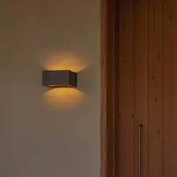 Faro Led ulkoseinävalaisin Glint, Alumiini/harmaa/sinkki, Betoni, Moderni