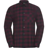 Jack Wolfskin Men's Lite Flannel Shirt Check Amaranth Pitkähihaiset kauluspaidat S
