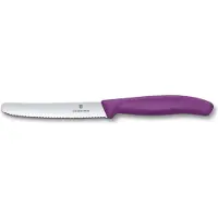 Victorinox Swiss Classic sahalaitainen tomaatti- ja pöytäveitsi 11 cm, violetti