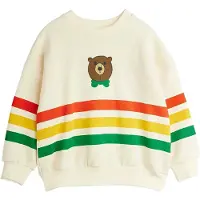 Mini Rodini Bear Stripe Sweatshirt - Cream - 80/86