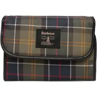 Barbour Tartan Hanging Washbag - Khaki green - ONE SIZE