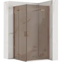 REA Hugo Double suihkukaappi 80x80 Copper Brush