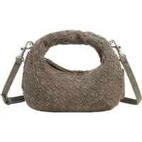 Les Visionnaires Greta Micro weave Käsilaukku Nahka 20 cm Harmaa