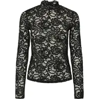 Y.A.S Yaslacey Ls Lace Top S. Noos - Black - S