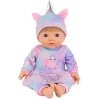 Tiny Treasures Nukenvaatteet - Magic Unicorn All-In-One - - OneSize - Nuken vaatteet