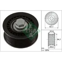 Schaeffler INA Ohjaus-/ohjaushihnapyörä, kiilahihnainen hihna INA 532 1076 10