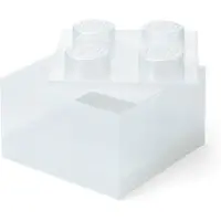 LEGO Palikanmuotoinen läpikuultava'säilytyslaatikko - valkoinen 5009341