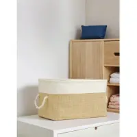 Hannah Home -säilytyspussi YLC.BG2, beige/valkoinen, 30x18x22 cm
