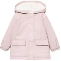 Mango Rubberised Coat With Fur-Effect Lining - Pink - 3-4