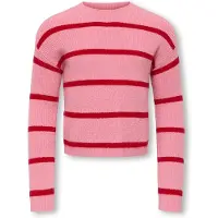 Kids Only Kmgfranca Life Short Ls Stripe Knt Noos - Pink - 98