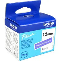 Brother Btag-F35 -tarranauha 12 mm x 4 m, valkoinen violetilla pohjalla