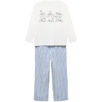 Mango Long Snoopy Pyjama - Blue - 3-4