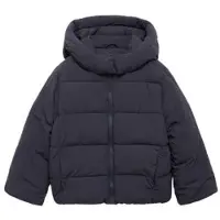 Mango Hood Puffer Coat - Black - 116