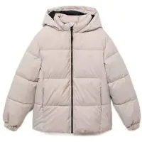 Mango Hood Puffer Coat - Cream - 116