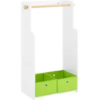 SoBuy Lastenvaatekaappi KMB109-W, valkoinen