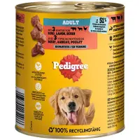 Pedigree 12x800g Classic nautaa, karitsaa & kanaa pateessa märkäruoka
