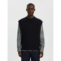 Selected Slhland Sl Knit Relaxed Vest - Navy - M