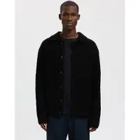 Selected Slhloyd Ls Knit Boucle Polo Cardigan - Black - L