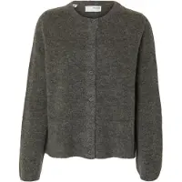 Selected Slwlulu New Ls Knit Cardigan Noos - Grey - S