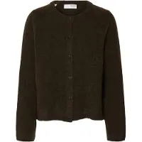Selected Slwlulu New Ls Knit Cardigan Noos - Brown - XL