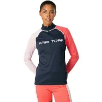 Kari Traa Ella Half-Zip -kerrastopaita Sininen/Koralli/Vaaleanpunainen naiset