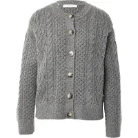 Selected Slfnelly Ls Knit O-Neck Cardigan - Grey - M