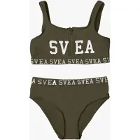 Svea Sporttiset Bikinit Vetoketjulla, Army Green, 110