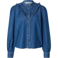 ONLY Onldasha-Sevigny L/S Frill Shirt Dnm Akm - Blue - S