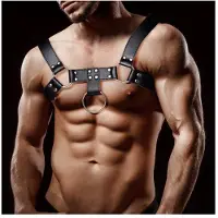 Fetish Black Shadow Fetish Domine Light Chest Bondage Harness