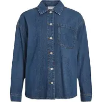 Vila Vikiki L/S Denim Shirt Mbd - Blue - 36