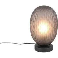 TRIO Lighting Yöpöytävalaisin Facette, Alumiini/harmaa/sinkki, Olohuone/ruokailutila, Lasi, Moderni