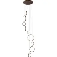 QAZQA Design-riippuvalaisin tumma pronssi 9-lamppu sis. LED 3-vaihe himmennettävä - Vide Anella
