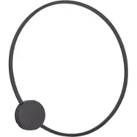 QAZQA Design-seinävalaisin musta 67 cm sis. LED 3-vaihe himmennettävä - Anello