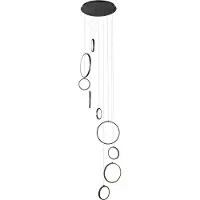 QAZQA Design-riippuvalaisin musta 9-lamppu sis. LED 3-vaihe himmennettävä - Vide Anella