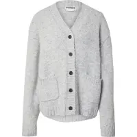 Weekday Loose Fit Knitted V-Neck Cardigan - Grey - L