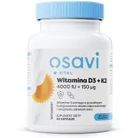 Osavi D3-vitamiini + K2,4000 IU + 150 mcg - 60 Kapselia