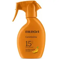 Bilboa Carotissima Trigger aurinkosuojasuihke sisältää beetakaroteenia SPF 15 250 ml
