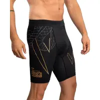 Venum Serpenti Vale Tudo-Shortsit Musta Hopea Kulta