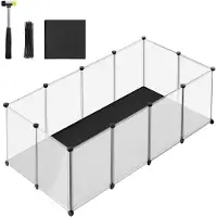 Songmics Pieneläinten aitaukset lattialevyillä 143 x 73 x 46 cm