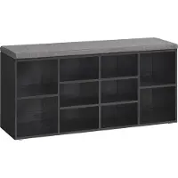 Hobby Hall Kenkäpenkki, VASAGLE, 30 x 104 x 48 cm, eebenpuunmusta.