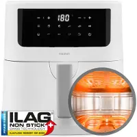 Medion Life MD 11750 2150 W hot air fat-free fryer 6.8 l, matt white, 9 programs 50–200°C, 60-minute timer (50078160)