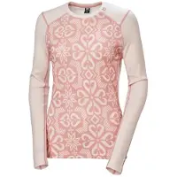 Helly Hansen Lifa Merino Midweight Graphic Crew, naiset, rosa