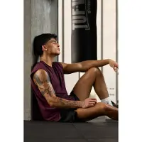 ICANIWILL Stride Printed Sleeveless T-shirt Dark Mahogany