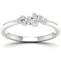 Lykken Elegance valkokultainen monikivinen timanttisormus 0,20 ct-180