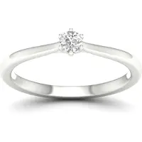 Lykken Elegance valkokultainen solitairesormus 0,10 ct-170